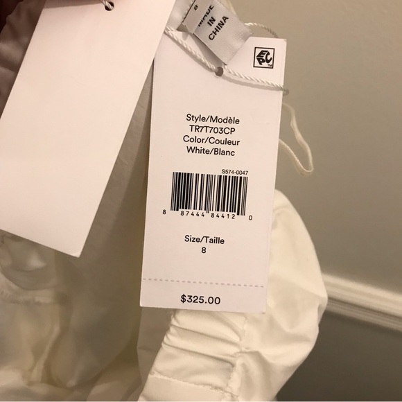 NWT Derek Lam Off Shoulder Button Down Top 8 white blouse shirt cotton - Picture 8 of 11